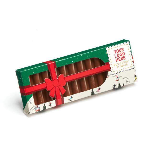 Winter Collection – Eco 12 Baton Bar Box – Milk Chocolate³ – Present Box